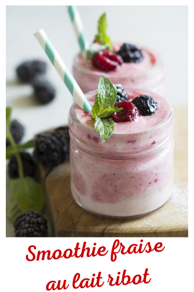 Lait-ribot-fermier-le-craulois-smoothie-fraise-maison