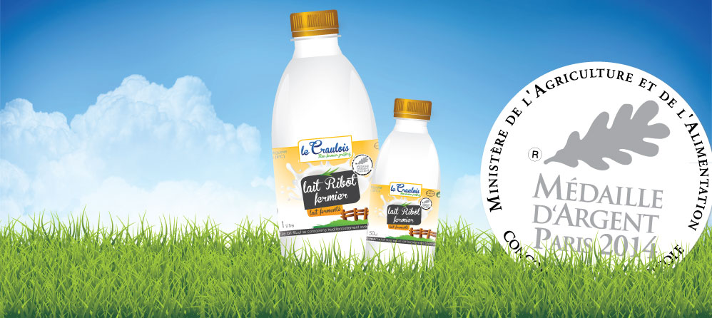 LE CRAULOIS - Lait fermenté - Lait ribot 1 litre - Médaille d'argent au Concours Général Agricole 2014